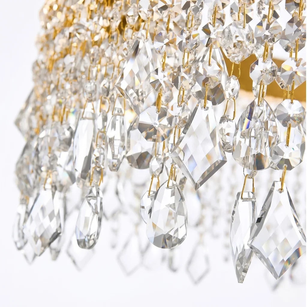 Zara Oval Crystal LED Pendant Light for Dining Room & Kitchen Island