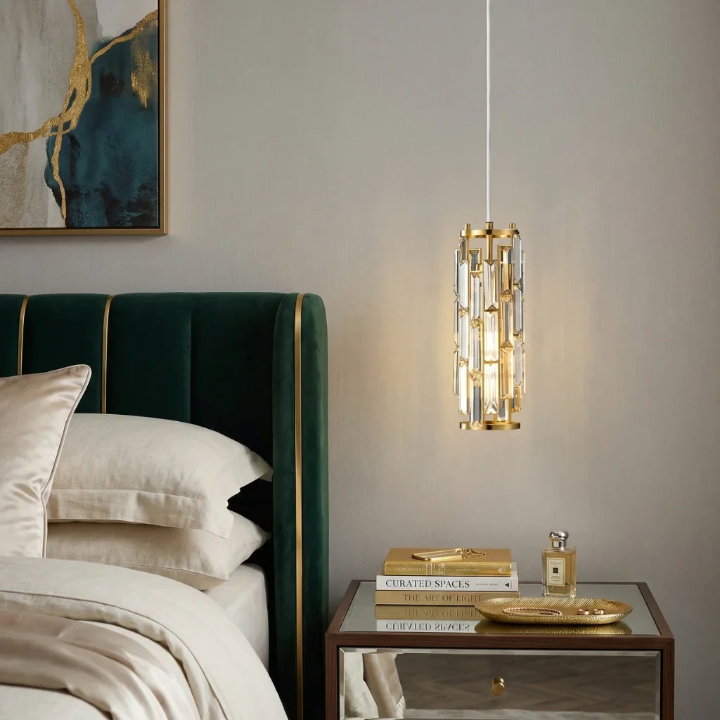 Clyo Crystal Pendant Lights for Kitchen Island, Dining Room & Hallway