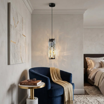 Clyo Crystal Pendant Lights for Kitchen Island, Dining Room & Hallway