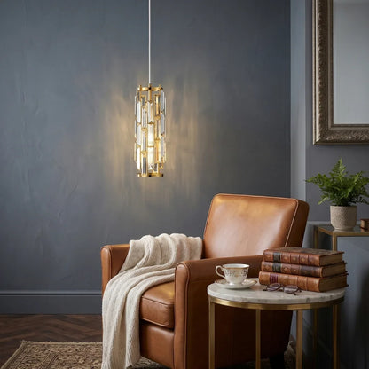 Clyo Crystal Pendant Lights for Kitchen Island, Dining Room & Hallway