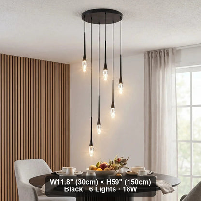 Nylis Spiral LED Crystal Staircase Chandelier for Tall Foyers & Stairwells