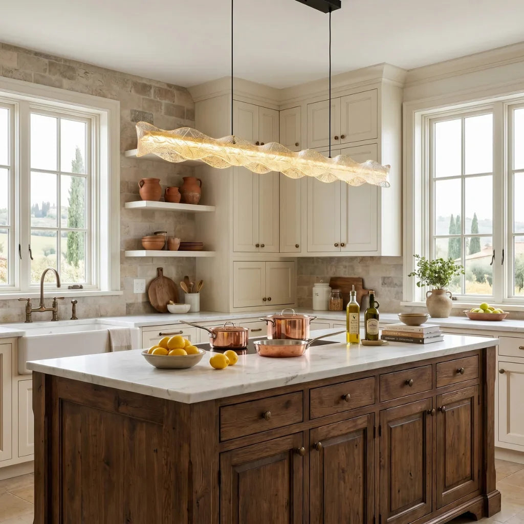 Soren Modern LED Crystal-Effect Resin Pendant Light for Dining Room