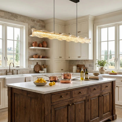 Soren Modern LED Crystal-Effect Resin Pendant Light for Dining Room