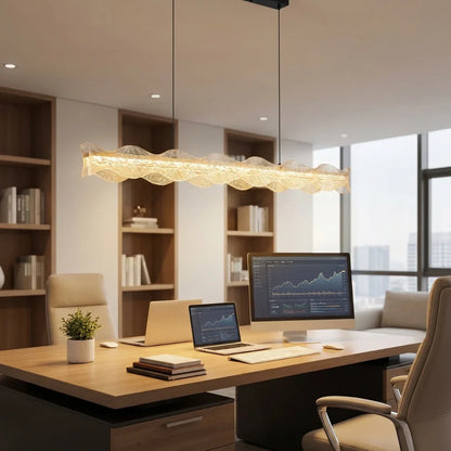 Soren Modern LED Crystal-Effect Resin Pendant Light for Dining Room
