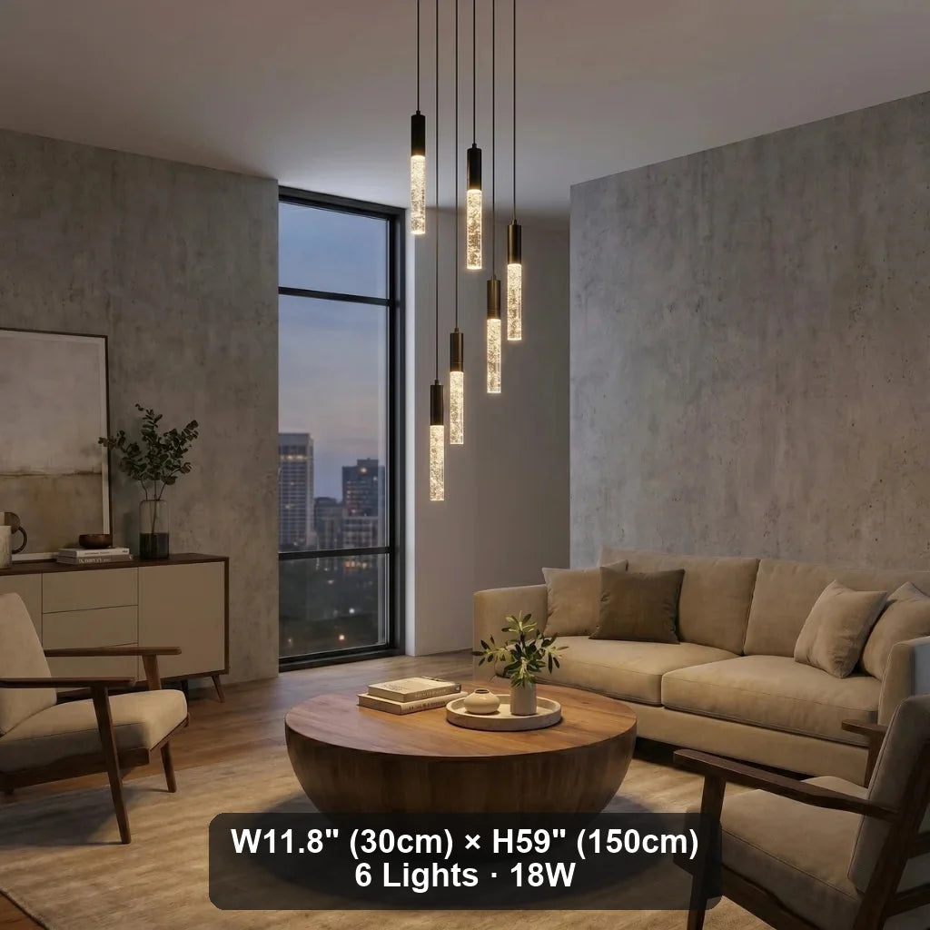 Lirix Spiral LED Crystal Staircase Chandelier for Tall Foyers & Stairwells