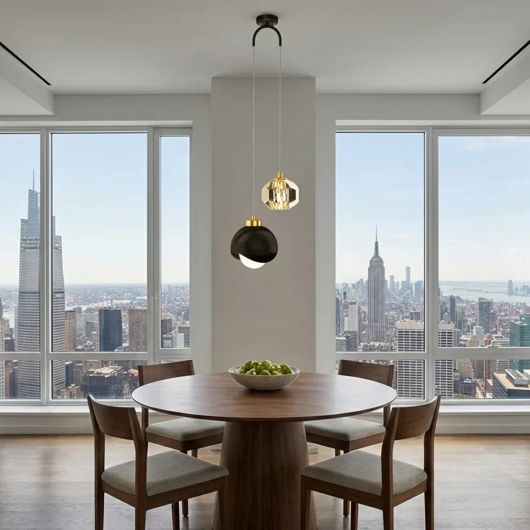 Arvo Modern Crystal Mini Pendant Light for Bedroom & Dining Room