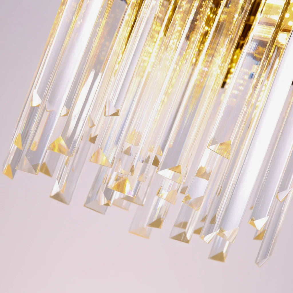 Astra Small Gold/Chrome Crystal Pendant Light for Dining Room & Kitchen Island