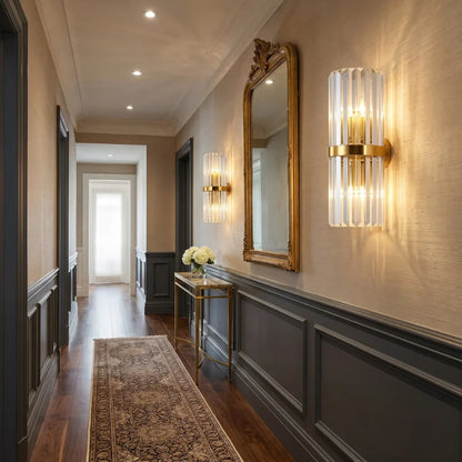 Cilo Gold Crystal Wall Sconce for Bedroom, Living Room & Hallway