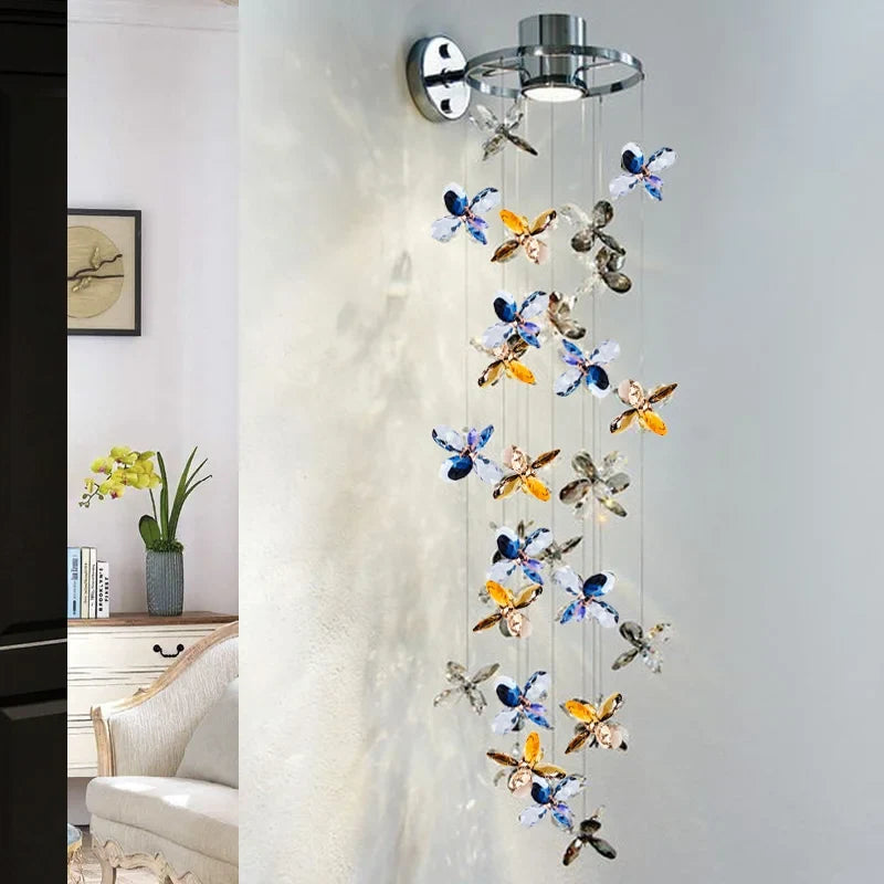 Nyla Crystal LED Wall Sconce for Bedroom & Living Room