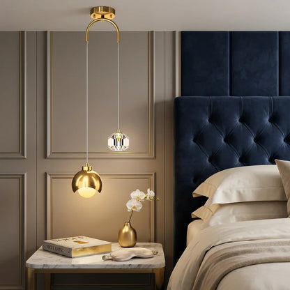 Arvo Modern Crystal Mini Pendant Light for Bedroom & Dining Room