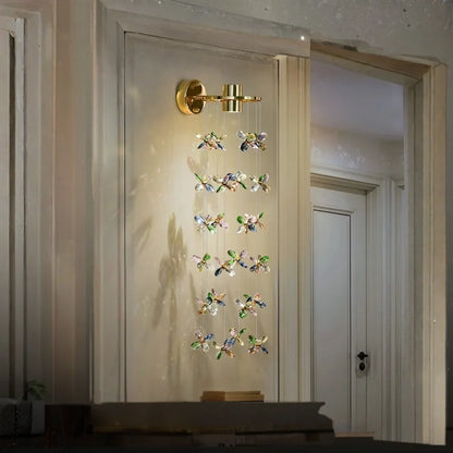 Nyla Crystal LED Wall Sconce for Bedroom & Living Room