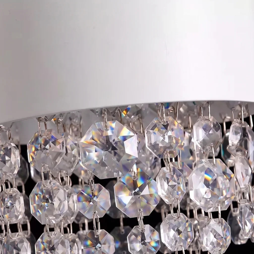 Vetra Mini White Crystal Pendant Light for Dining Room & Kitchen Island