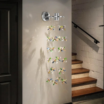 Nyla Crystal LED Wall Sconce for Bedroom & Living Room